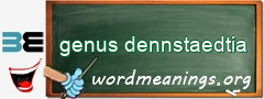 WordMeaning blackboard for genus dennstaedtia